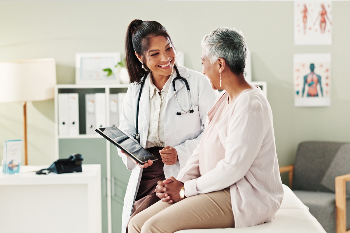 Health care provider with patient